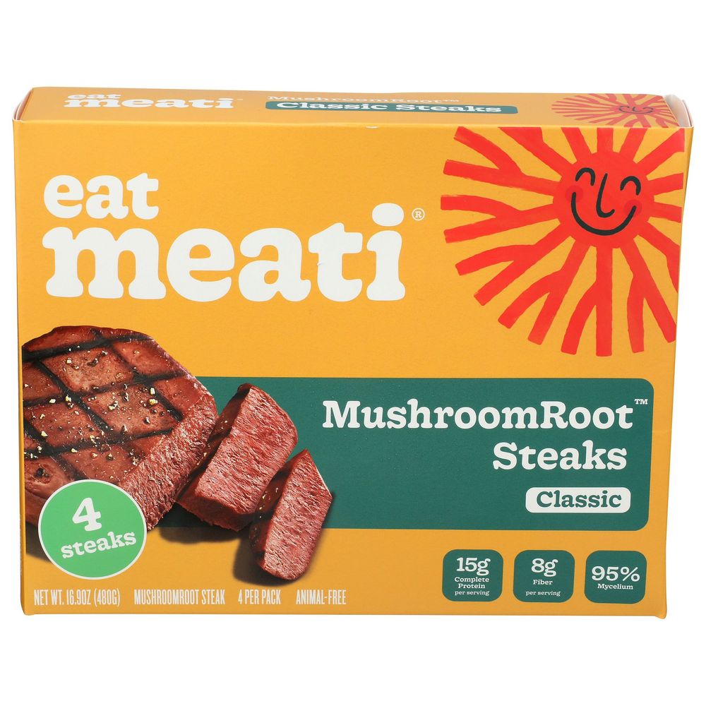 Eat Meati Classic Mushroom Root Steaks, 16.9 Ounce -- 10 Per Case