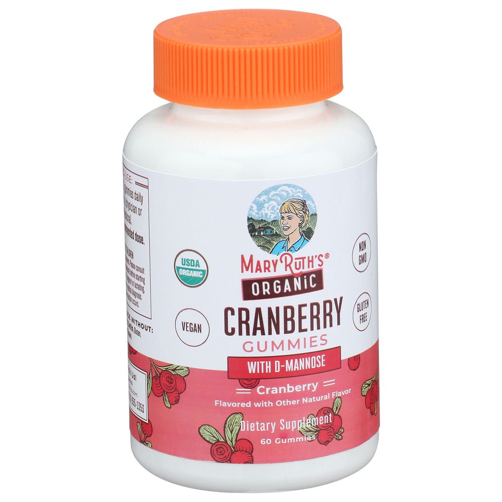 Mary Ruth's Organic Cranberry Gummies With D Mannose For Women, 60 Count