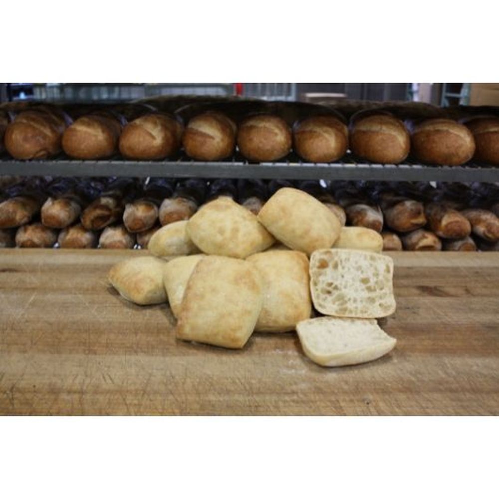 Tom Cat Bakery 4 Inch Square Sliced Ciabatta Butter Bun, 60 Count