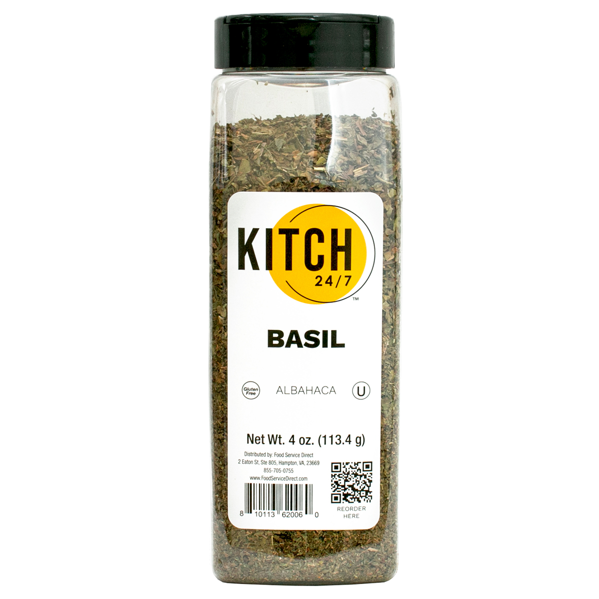 KITCH 24/7 Whole Basil Leaves, 4 Ounce