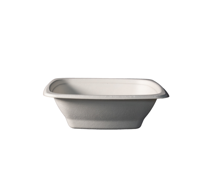 Kitch 24/7 White Square Molded Fiber Bowl, 24 Ounce -- 400 per case