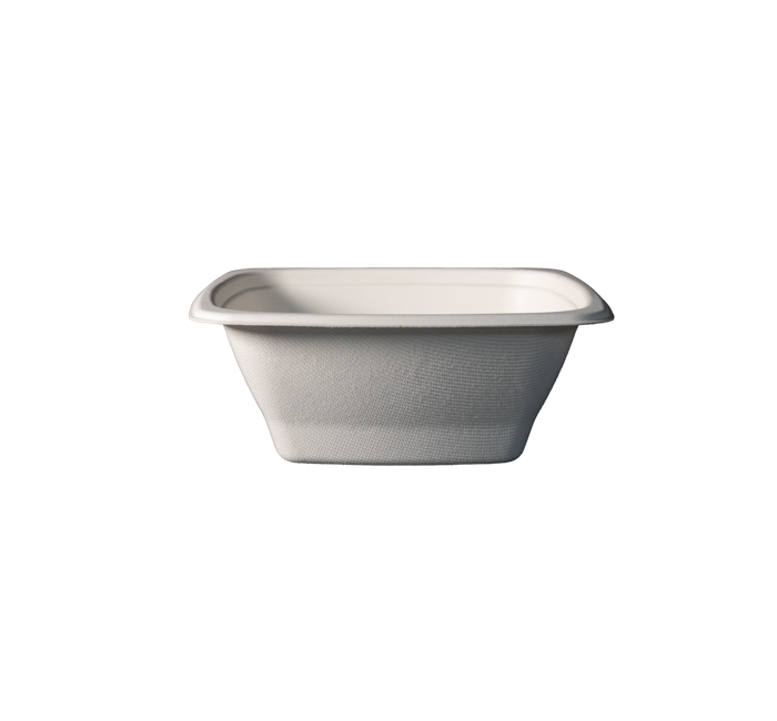 Kitch 24/7 White Square Molded Fiber Bowl, 32 Ounce -- 200 per case