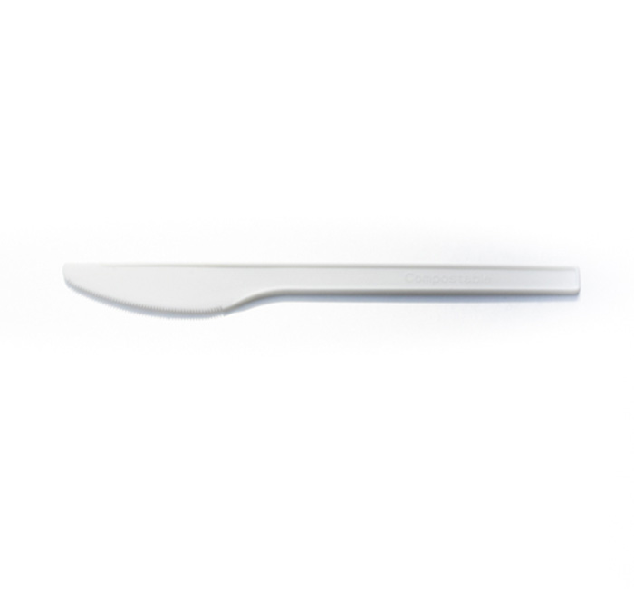 Kitch 24/7 Compostable Plastic White Knives, 6.4 Inch -- 1000 Per Case