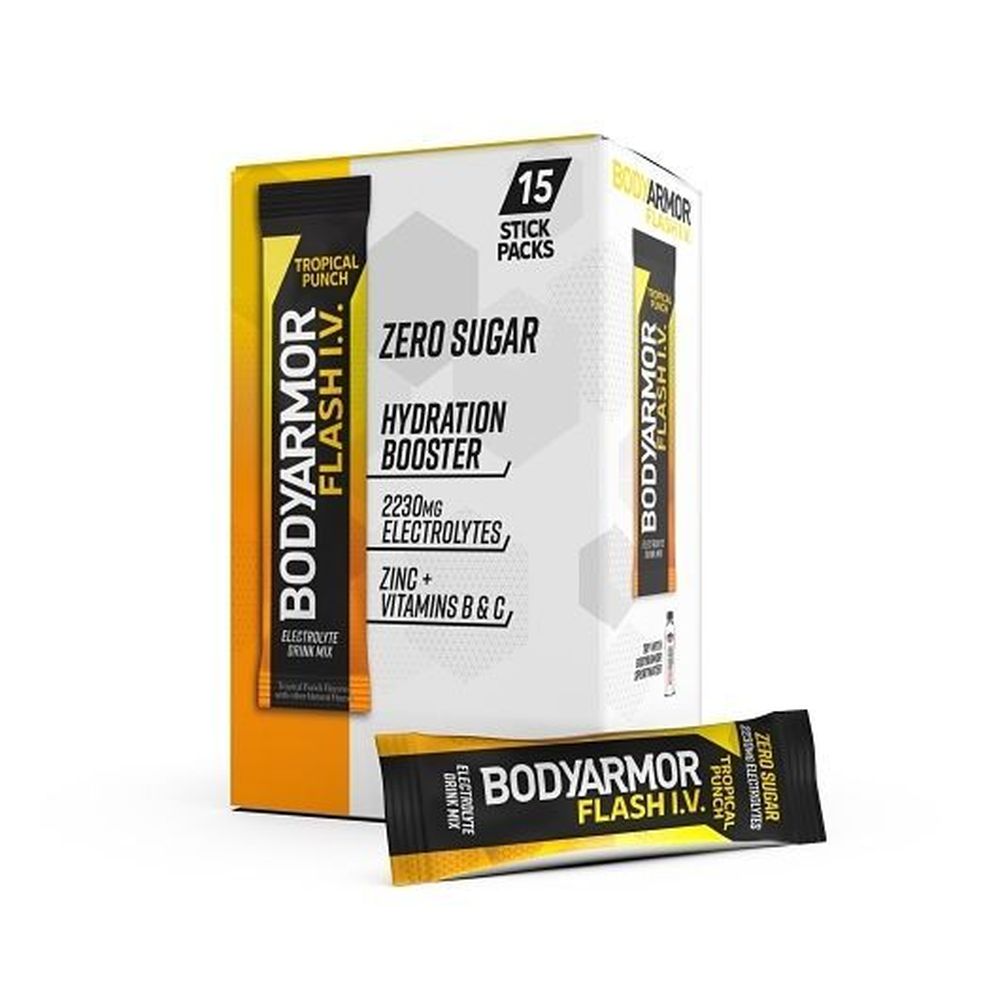 Bodyarmor Flash I.v. Tropical Punch Immune Support Electrolyte Drink Mix, 0.28 Ounce -- 90 Per Case