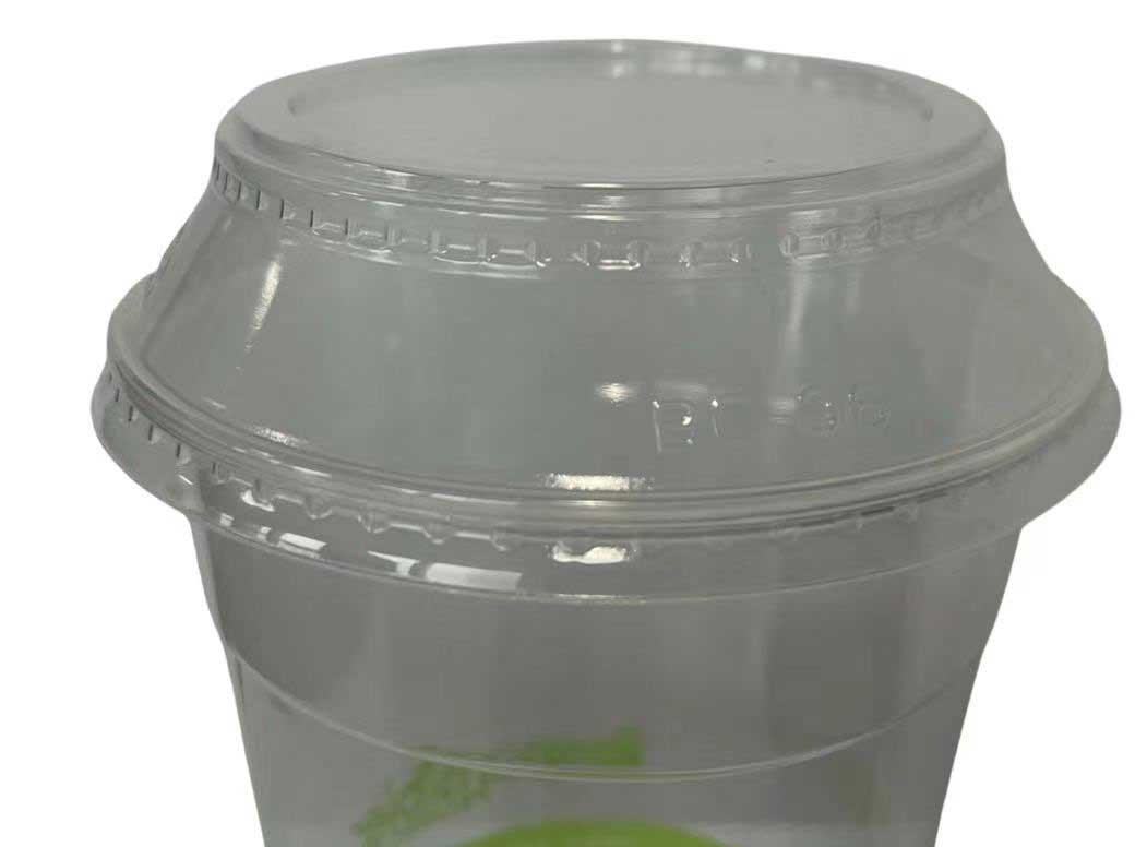 Responsible Products 9-24 Ounce Compostable Clear Cup Parfait Lid Fits 2-4 Ounce Portion Cups -- 1000 Per Case