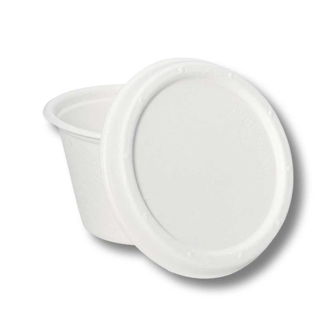 Responsible Products 4 Ounce No-pfas Added Compostable Molded Fiber Portion Cup Lid Only -- 1000 Per Case