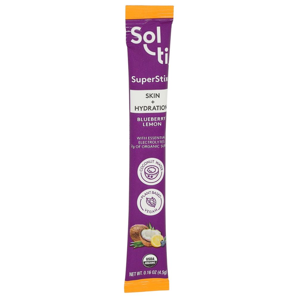 Sol-ti Superstix Blueberry Lemon Skin Plus Hydration Mix, 1.11 Ounce -- 7 Per Case