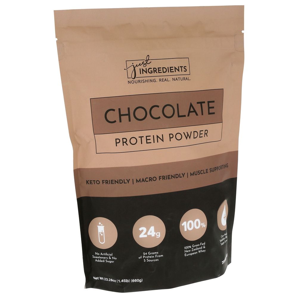 Just Ingredients Chocolate Protein Powder, 1.45 Pound