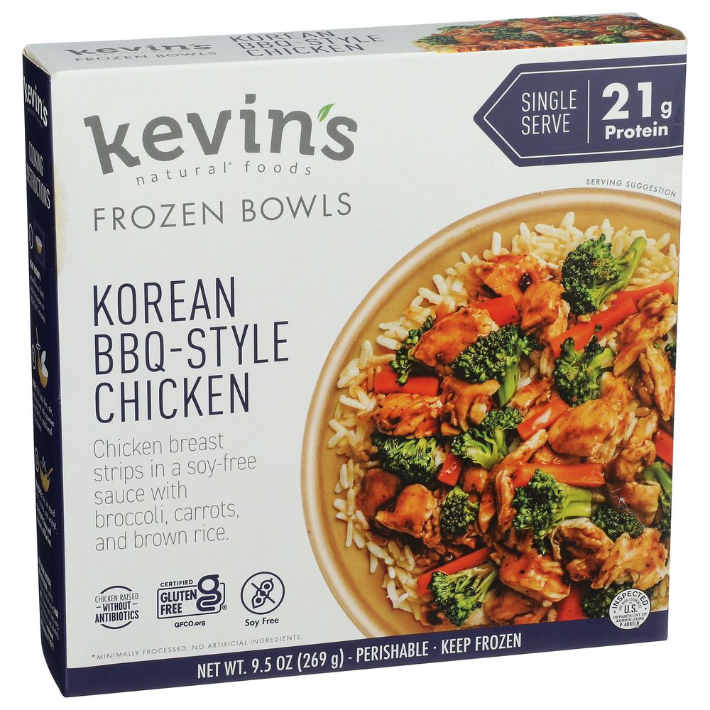 Kevins Natural Foods Korean Bbq Style Chicken Bowl, 9.5 Ounce -- 8 Per Case