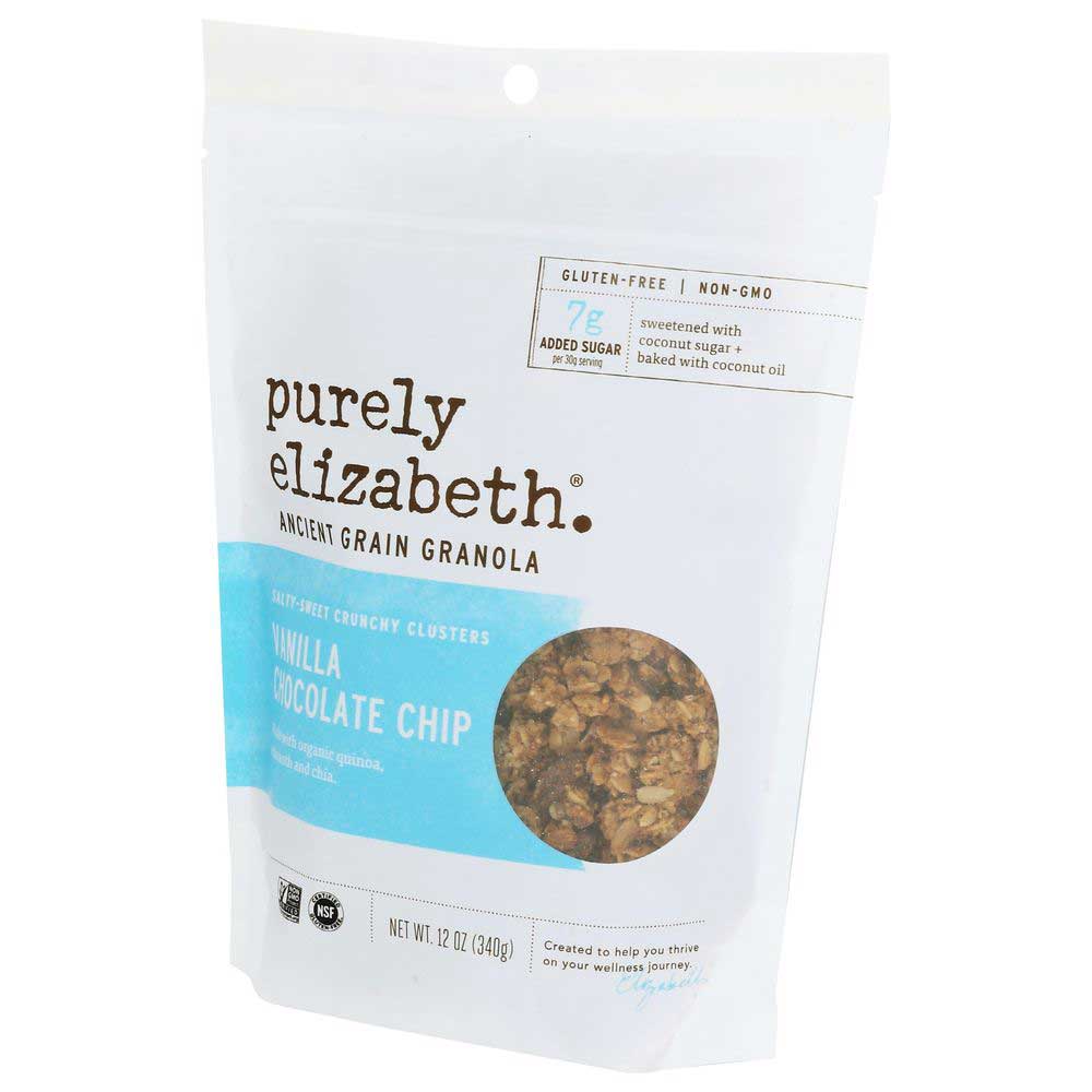 Purely Elizabeth Organic Vanilla Chocolate Chip Ancient Grain Granola, 12 Ounce -- 6 Per Case