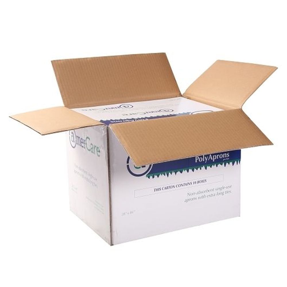 Amercareroyal 28 X 46 Inch Heavy Weight White Polyethylene Aprons, 500 Count