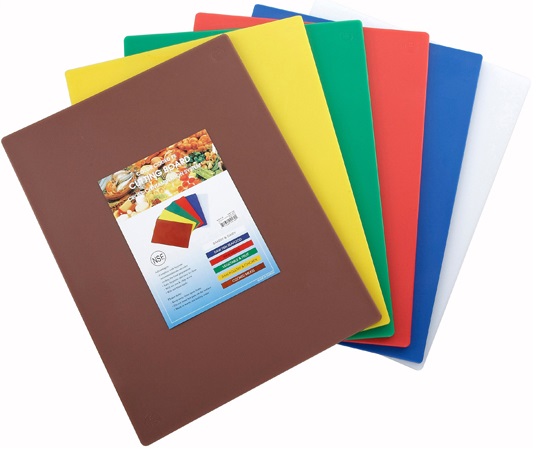 Winco Assorted Cutting Board Set, 18 X 24 X 0.5 In, 1 Set
