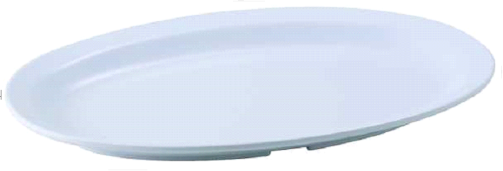Winco White Melamine Narrow Rim Oval Platter, 11.5 X 8 Inch -- 12 Per Case
