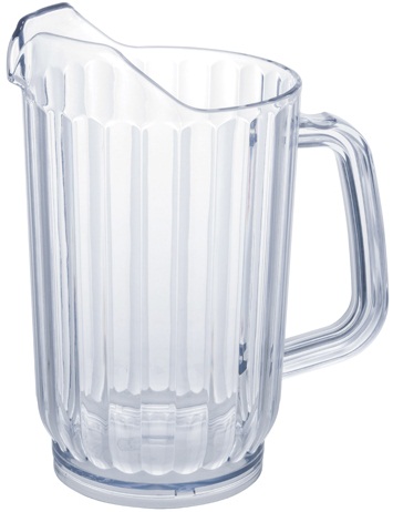 Winco San Plastic Clear Water Pitcher, 32 Ounce
