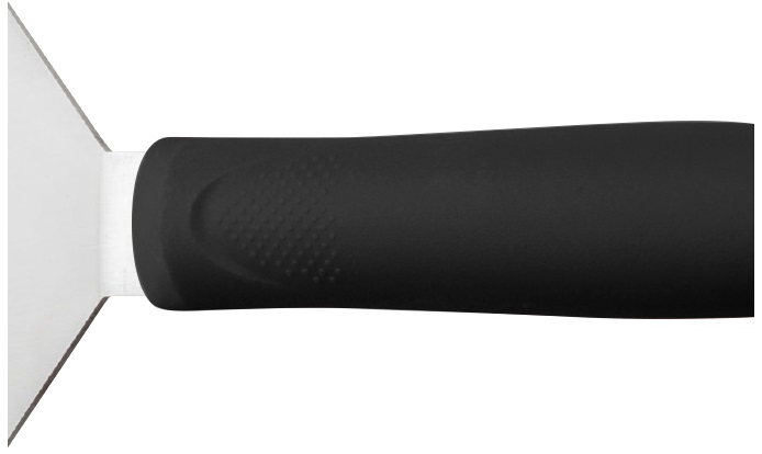Winco Perforated Flexible Offset Turner With Polypropylene Black Handle, 8 1/4 X 2 7/8 Inch Blade
