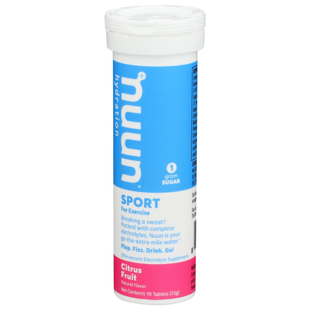 Nuun Citrus Fruit Electrolyte Drink Tablet, 10 Count -- 8 Per Case