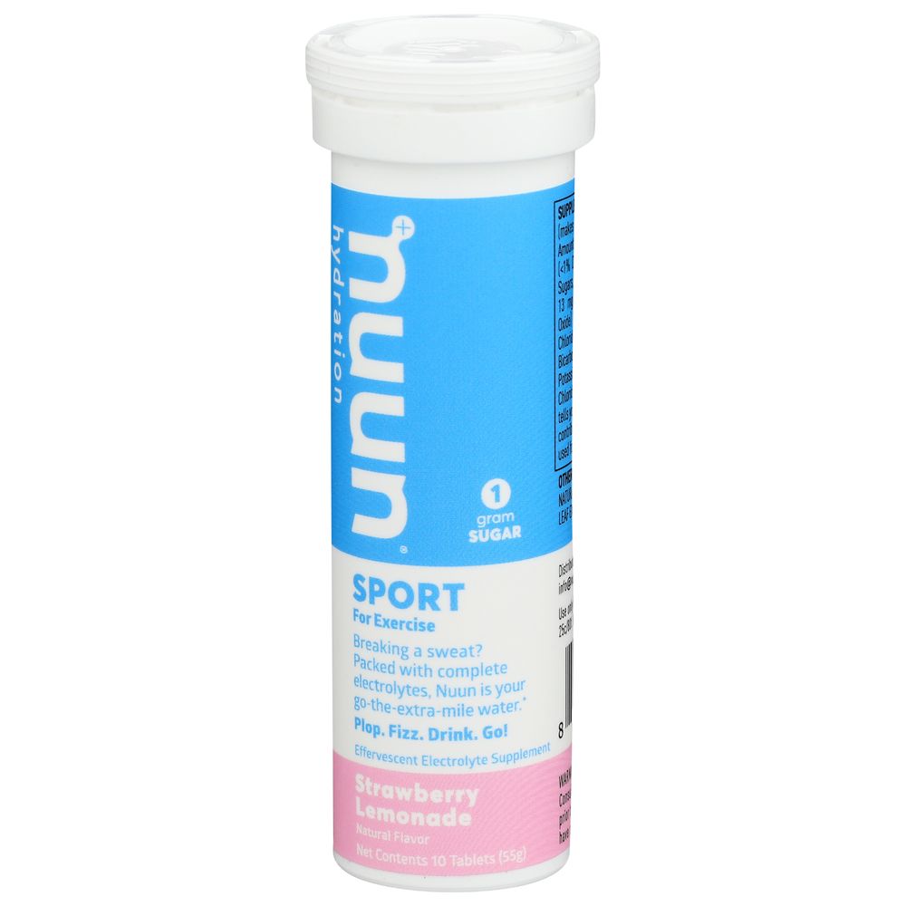 Nuun Strawberry Lemonade Electrolyte Drink Tablet, 10 Count -- 8 Per Case