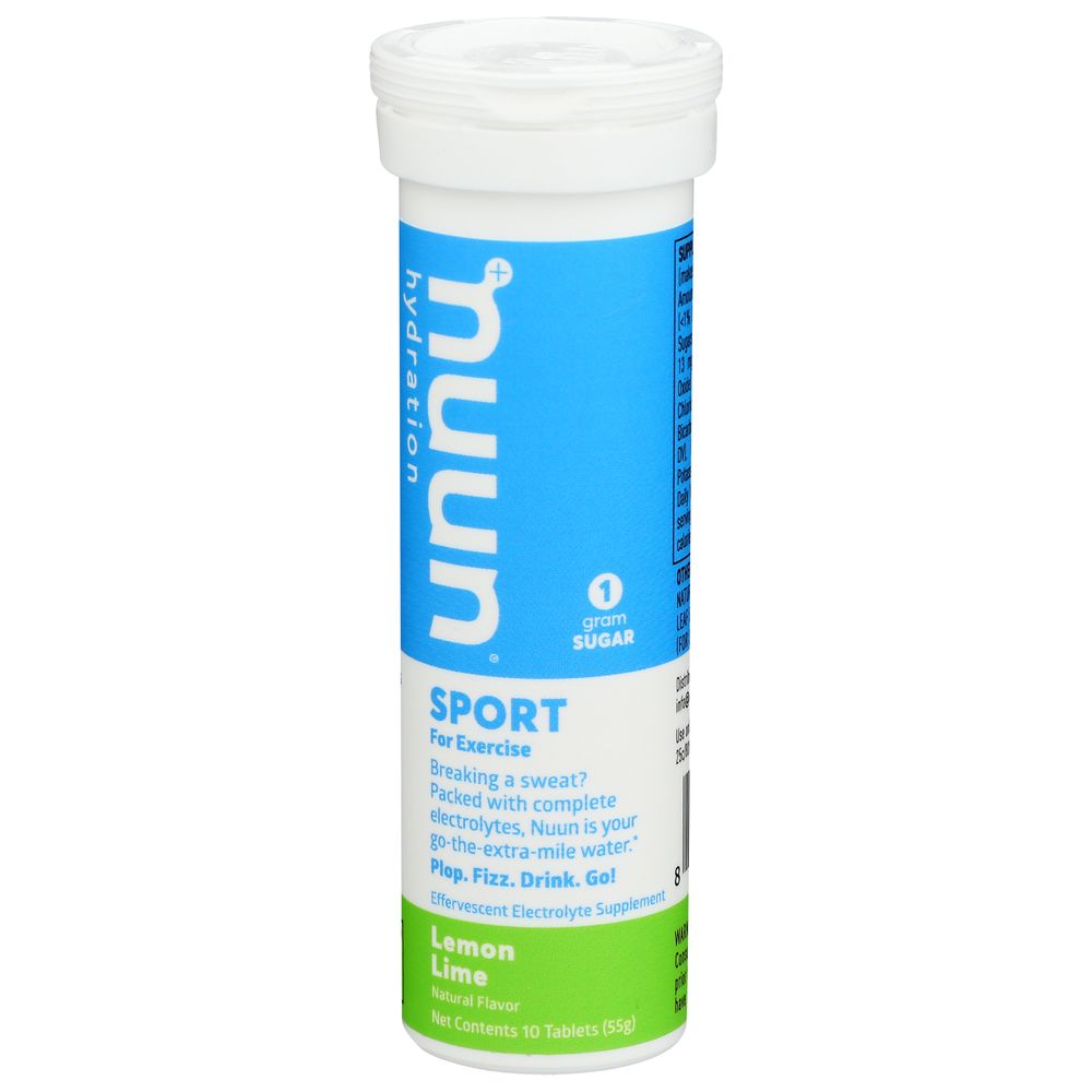 Nuun Lemon And Lime Electrolyte Drink Tablet, 10 Count -- 8 Per Case