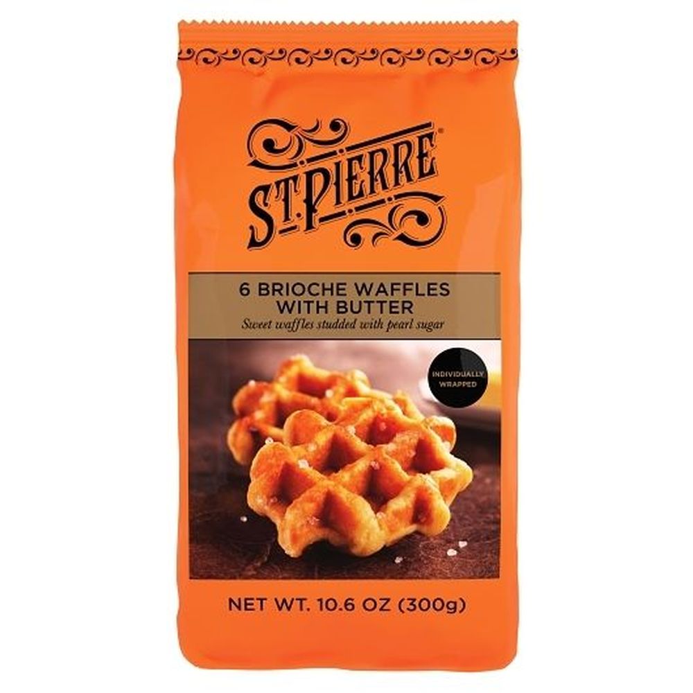 St. Pierre Brioche Waffles With Butter, 10.6 Ounce -- 9 Per Case