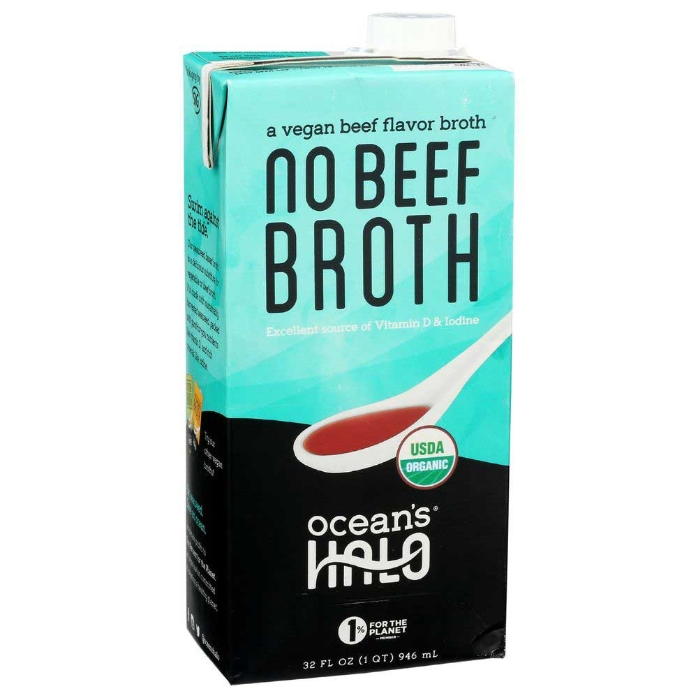 Ocean's Halo Organic No Beef Broth, 32 Fluid Ounce -- 6 Per Case