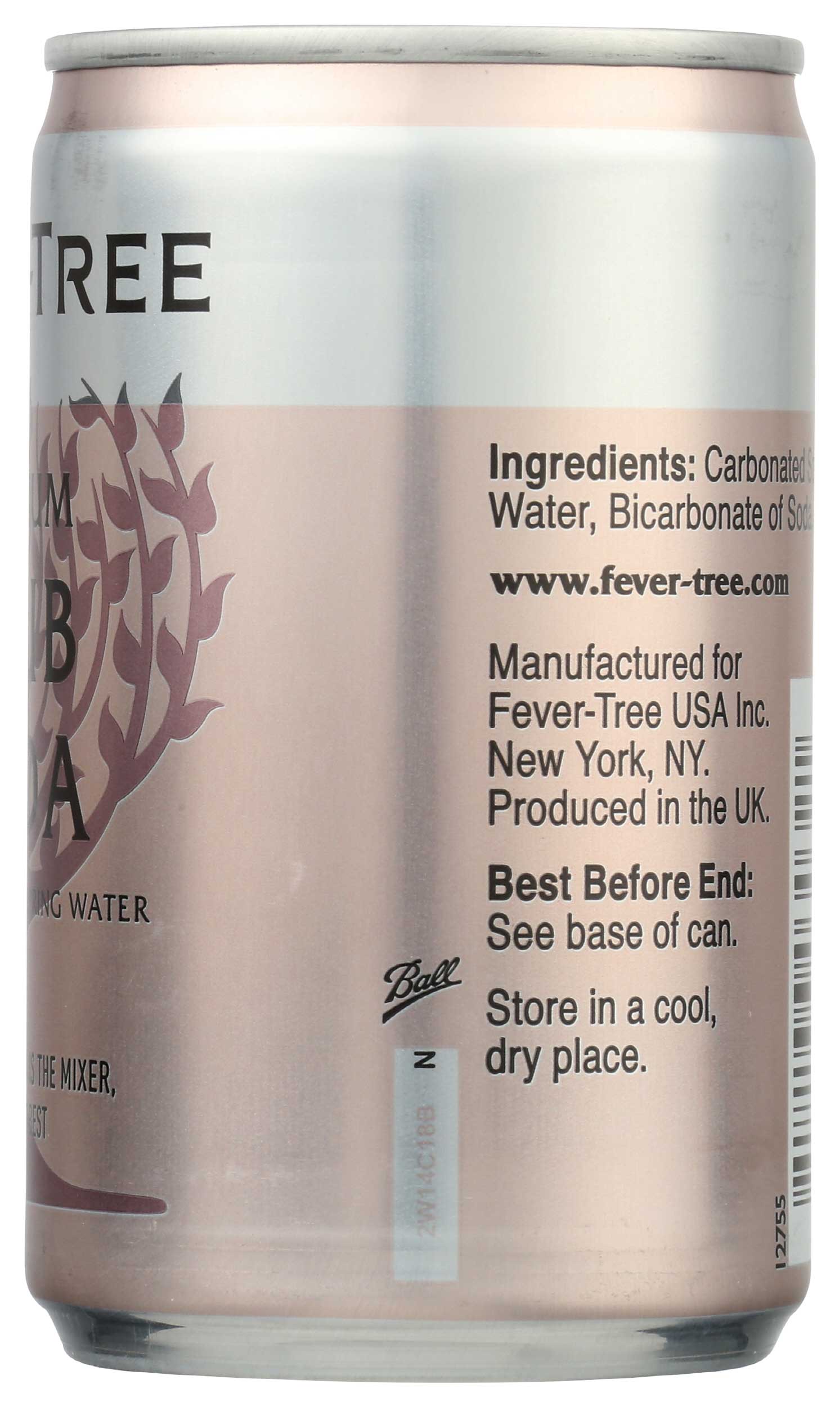 Fever Tree Club Soda, 5.07 Fluid Ounce Can - 8 per pack -- 3 packs per case