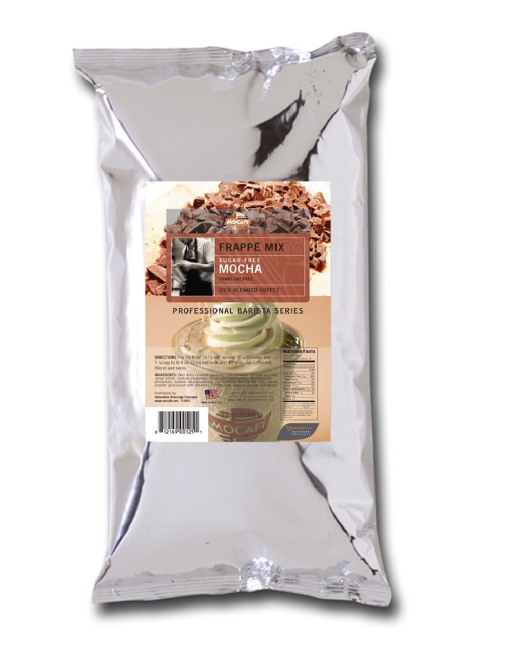 Mocafe No Sugar Added Mocha Frappe, 3 Pound -- 4 Per Case