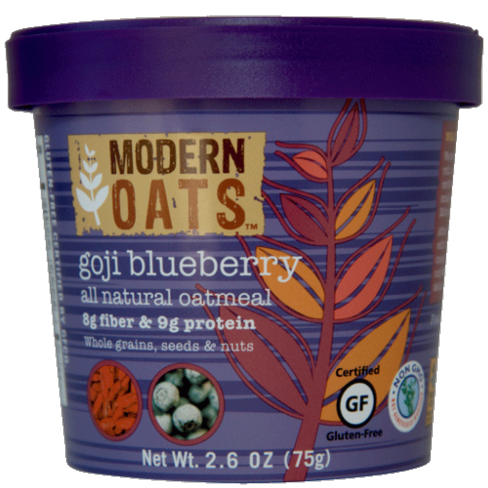 Modern Oats Goji Blueberry Oatmeal, 75 Gram -- 12 Per Case