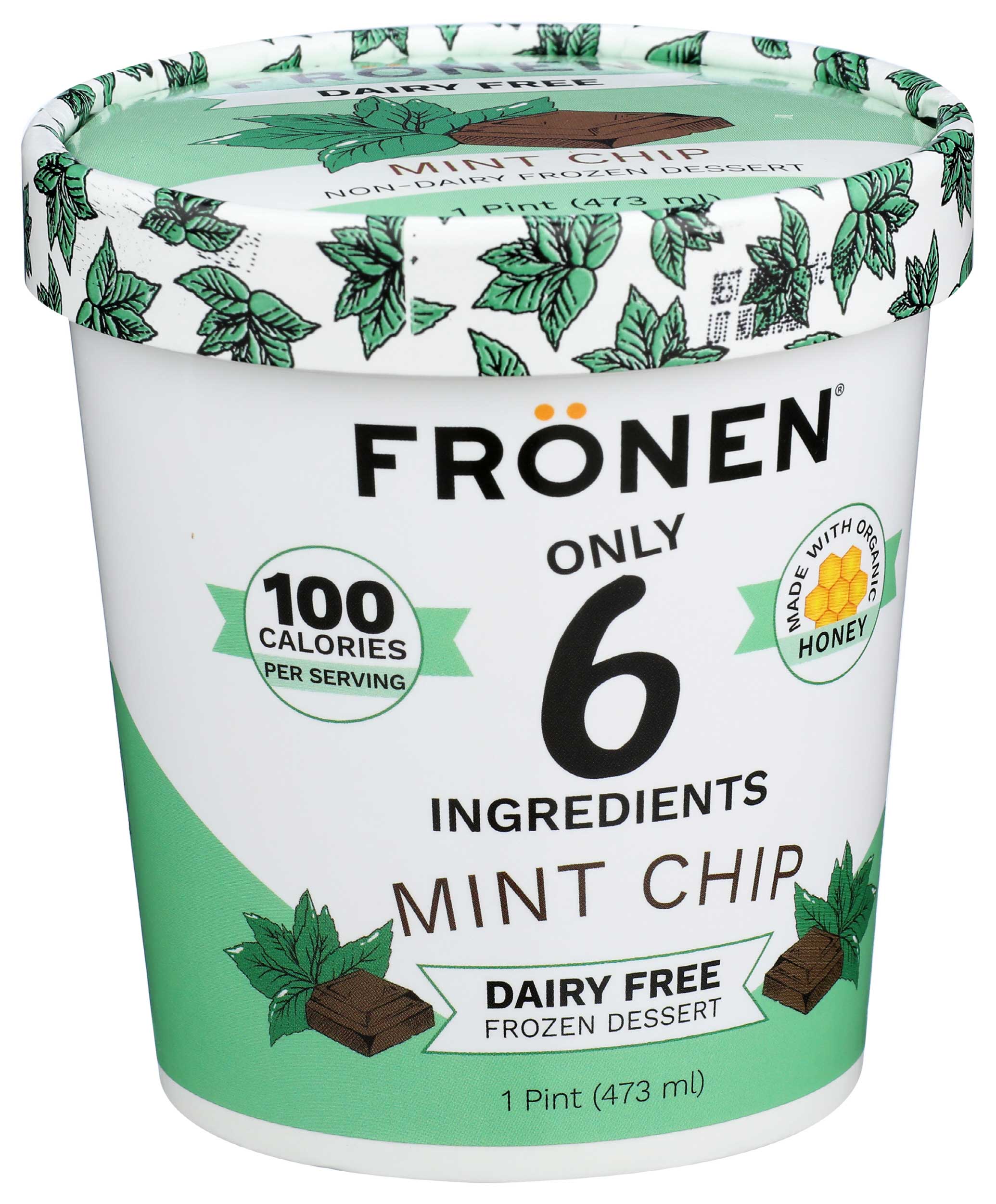 Fronen Dairy Free Mint Chip Dessert, 1 Pint -- 8 per case