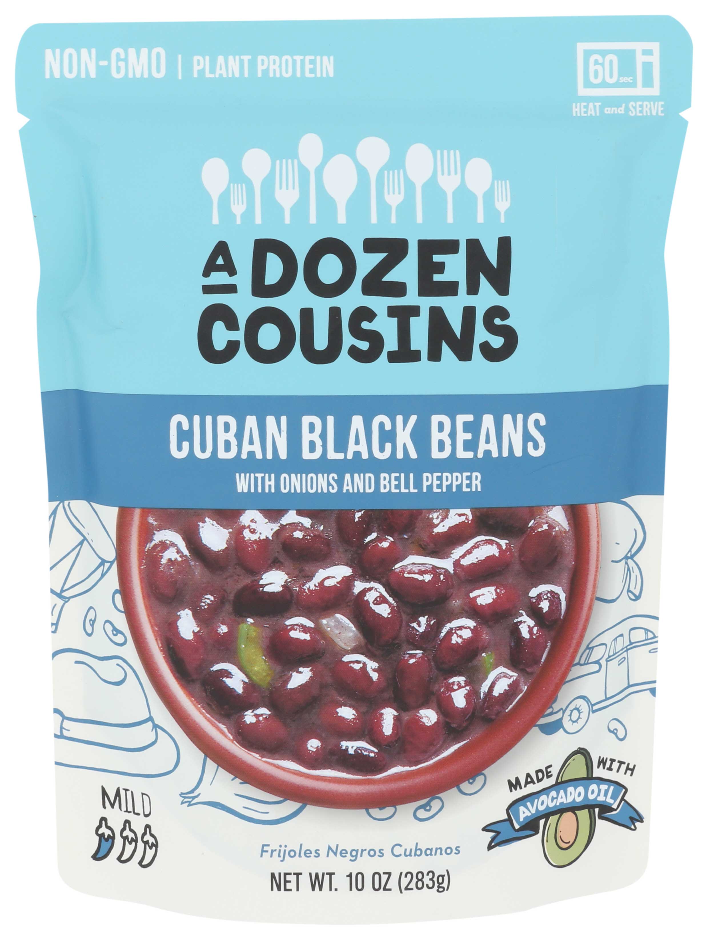 A Dozen Cousins Cuban Black Beans With Onions And Bell Pepper, 10 Ounce -- 6 Per Case