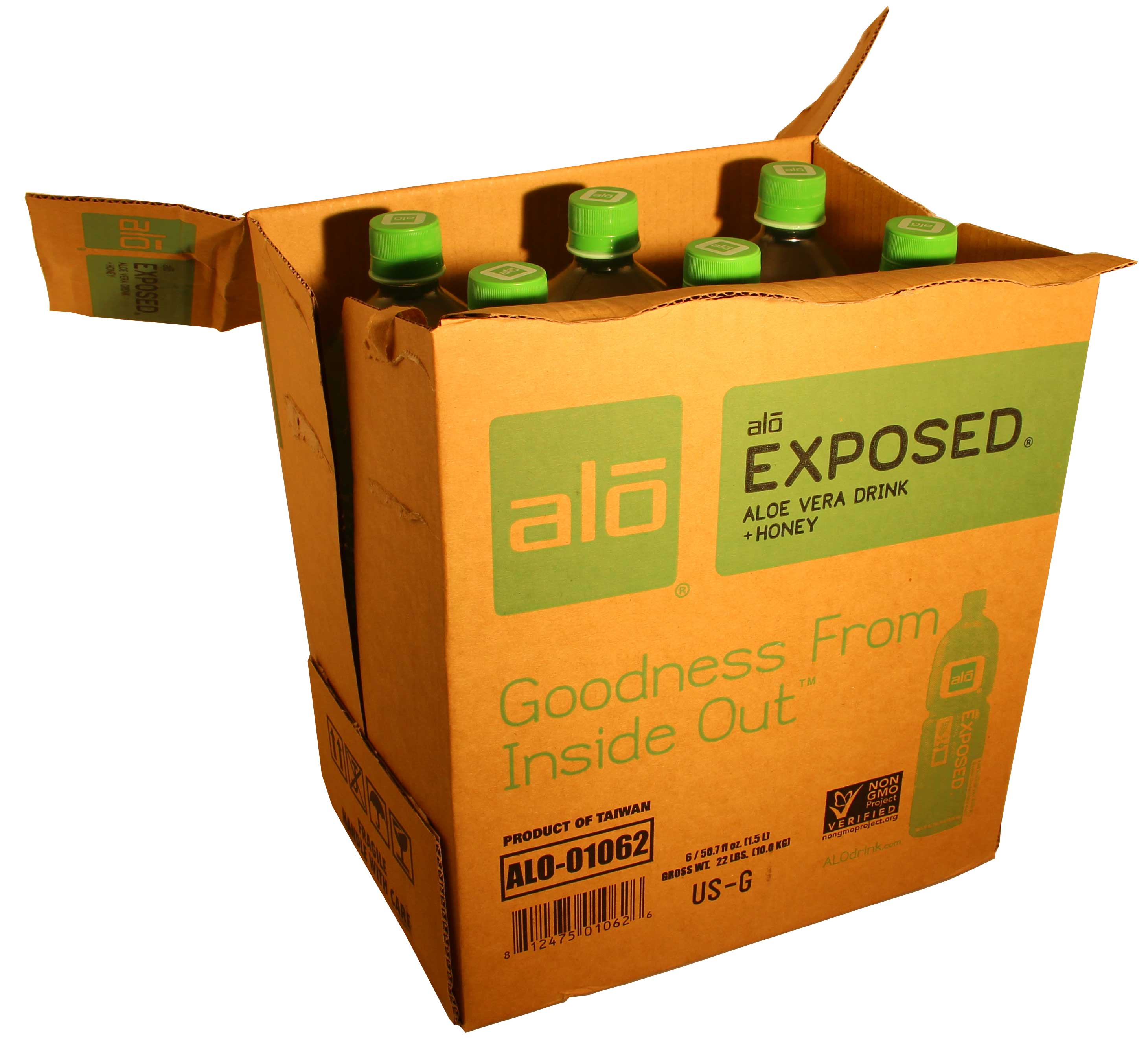 Alo Exposed Aloe Vera Plus Honey Juice Drink, 1.5 Liter -- 6 Per Case