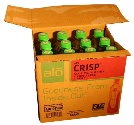 Alo Crisp Fuji Apple And Pea Aloe Vera Juice Drink, 16.9 Ounce -- 12 Per Case