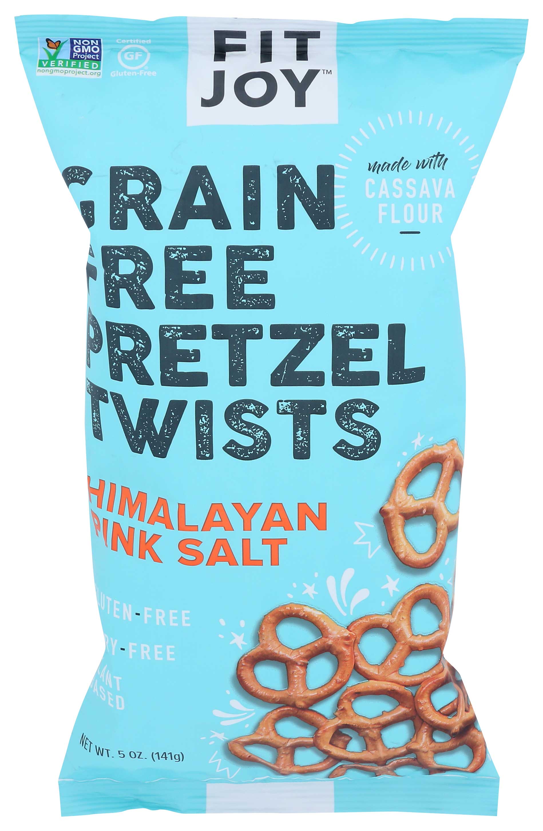 Fitjoy Himalayan Pink Salt Grain Free Pretzel, 5 Ounce -- 12 Per Case