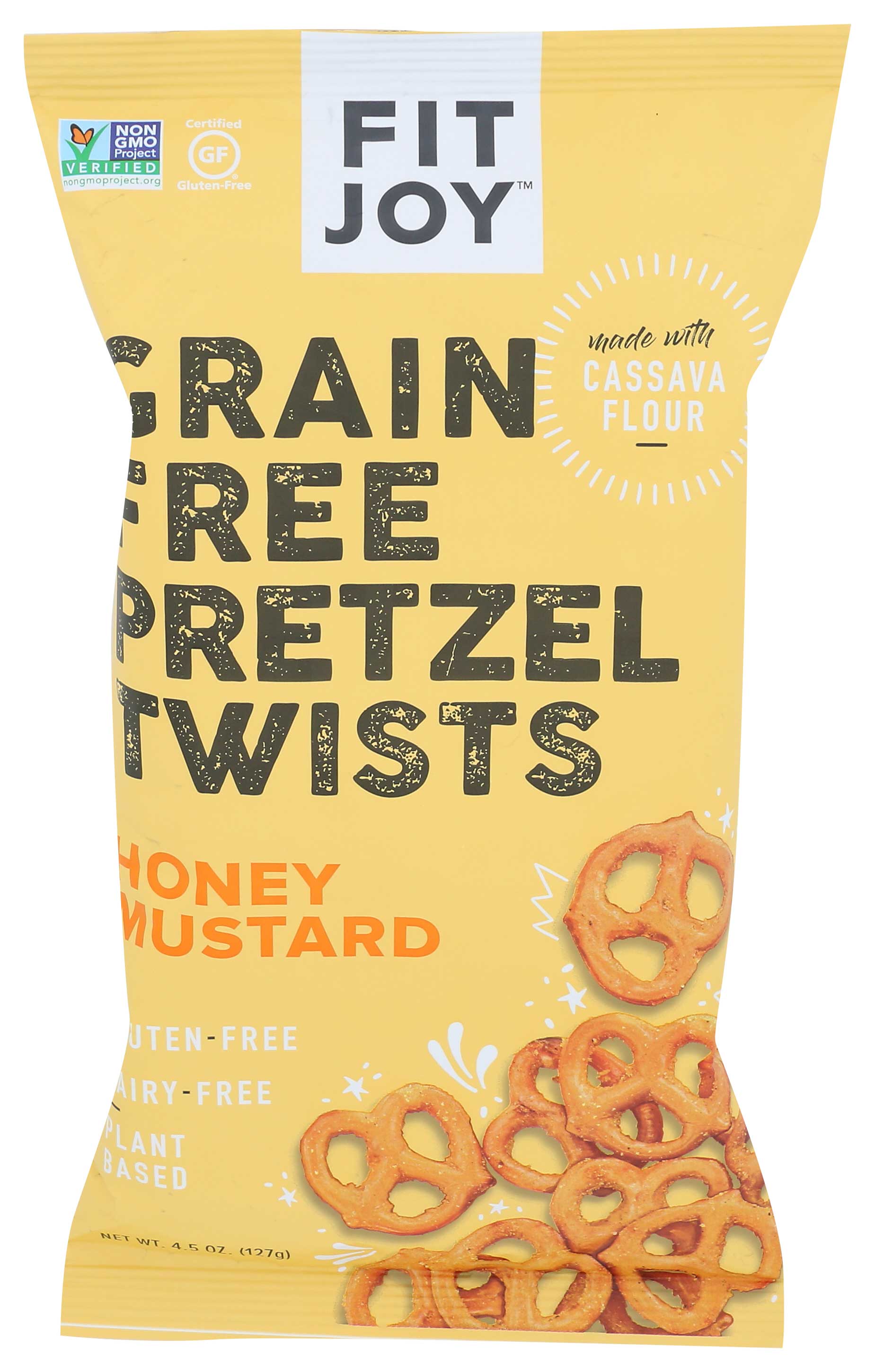Fitjoy Honey Mustard Grain Free Pretzel Twist, 4.5 Ounce -- 12 Per Case