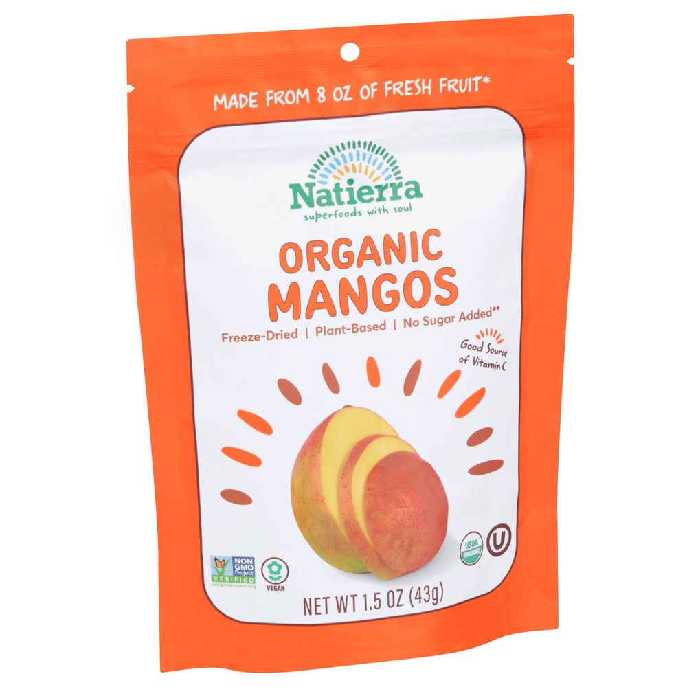 Natierra Organic Freeze Dried Mangos, 1.5 Ounce -- 12 per case
