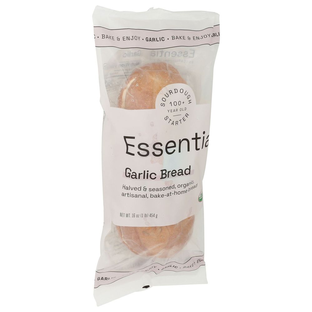 Essential Organic Garlic Bread - Take And Bake Bag, 16 Ounce -- 16 Per Case
