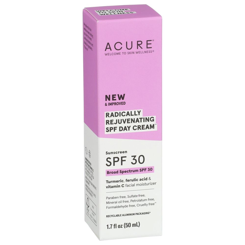 Acure Radically Rejuvenating Spf 30 Day Cream, 1.7 Fluid Ounce