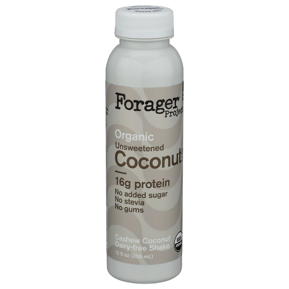 Forager Project Organic Unsweetened Coconut Protein Shake, 12 Fluid Ounce -- 6 Per Case