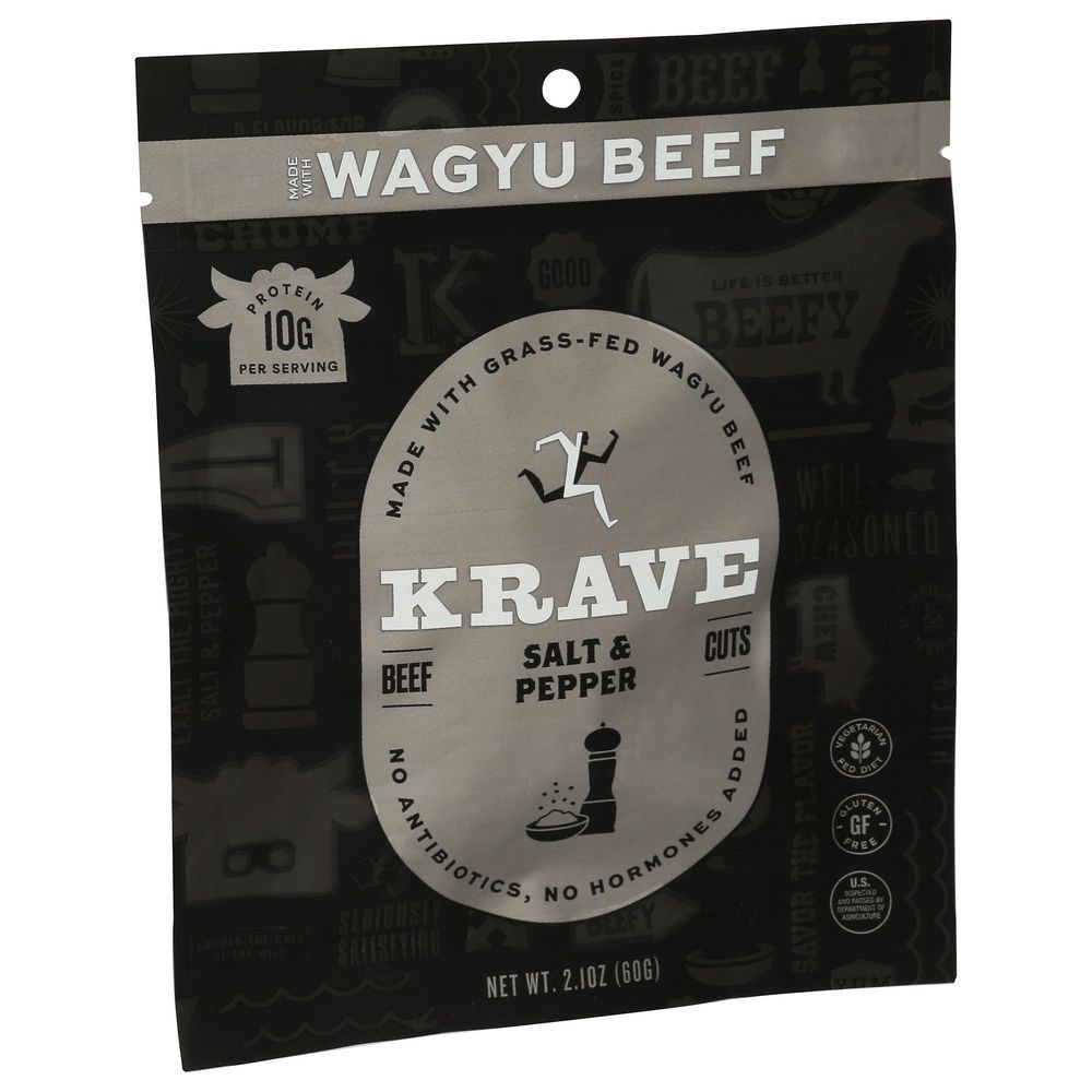 Krave Salt And Pepper Wagyu Beef Jerky, 2.1 Ounce -- 8 Per Case