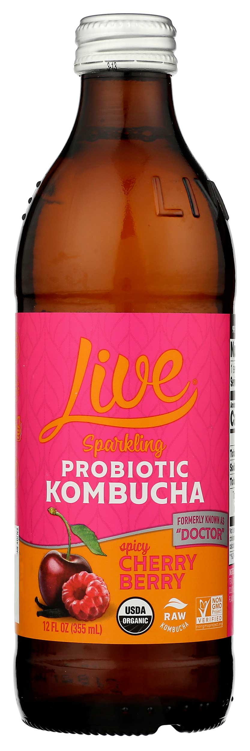 Live Soda Organic Pure Doctor Kombucha, 12 Fluid Ounce -- 8 per case.