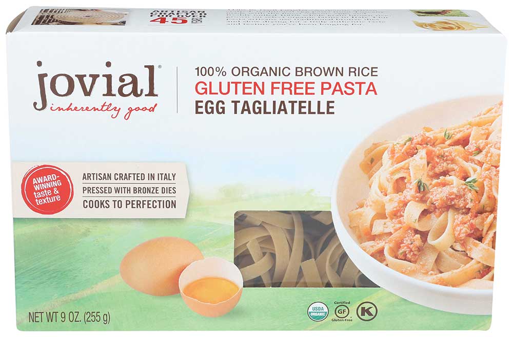 Jovial Organic Brown Rice Egg Tagliatelle Pasta, 9 Ounce -- 12 Per Case