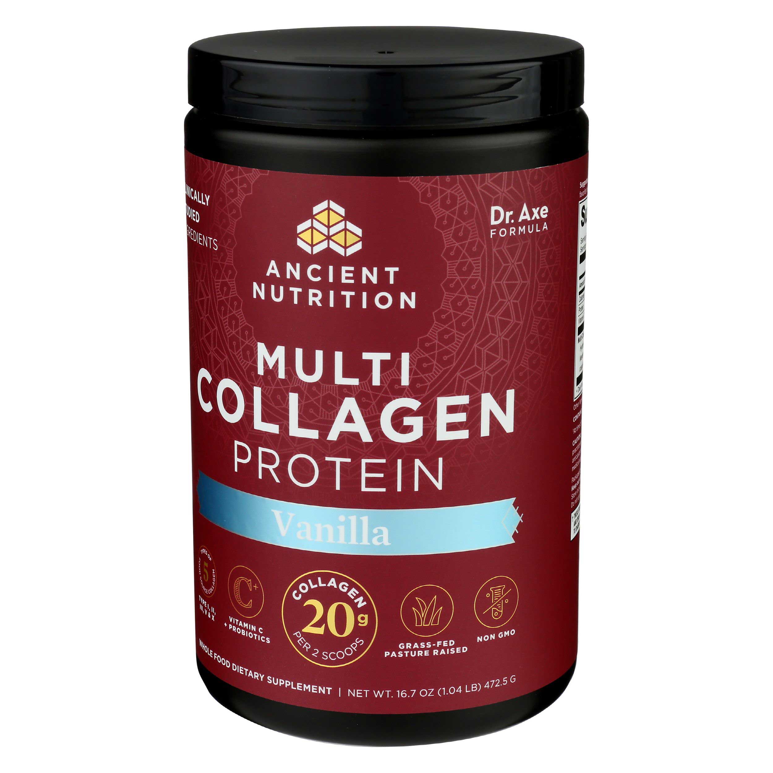 Ancient Nutrition Vanilla Multi Collagen Protein Powder, 16.7 Ounce