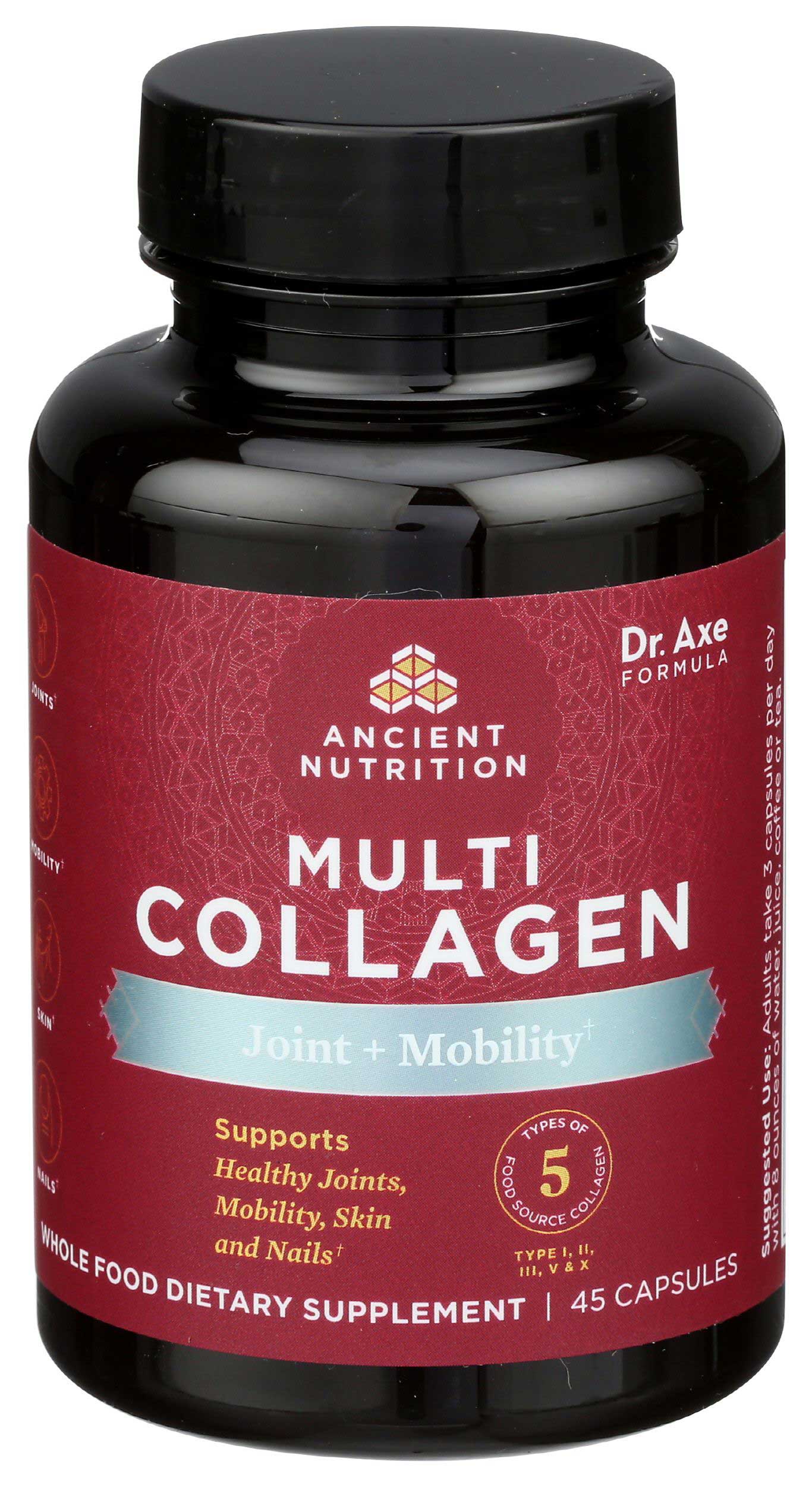 Ancient Nutrition Joint Plus Mobility Multi Collagen Capsules, 45 count