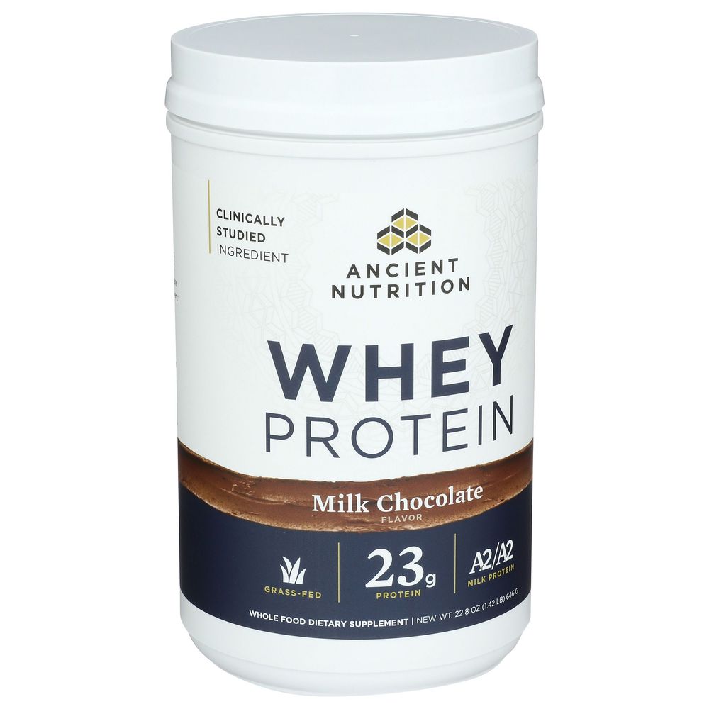 Ancient Nutrition Milk Chocolate Whey Protein Powder, 22.8 Ounce