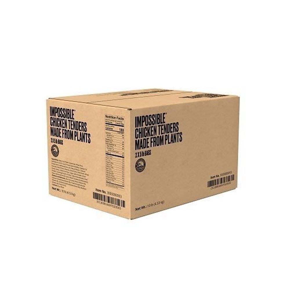 Impossible Fully Cooked Chicken Tenderloins Made From Plants, 10 Pound