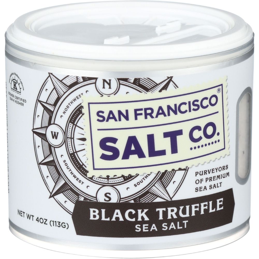 San Francisco Salt Co Black Truffle Sea Salt, 4 Ounce -- 6 Per Case
