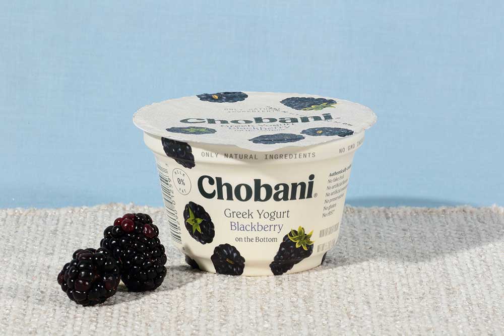Chobani Non Fat Blackberry Greek Yogurt, 5.3 Ounce -- 12 Per Case