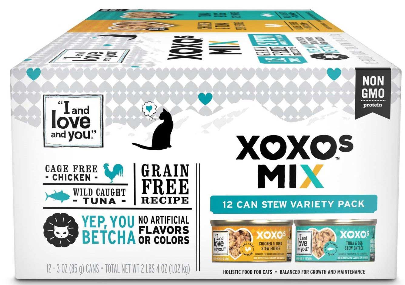 I And Love And You Xoxos Chicken And Tuna Stew Wet Cat Food, Variety Pack, 3 Ounce -- 24 Per Case