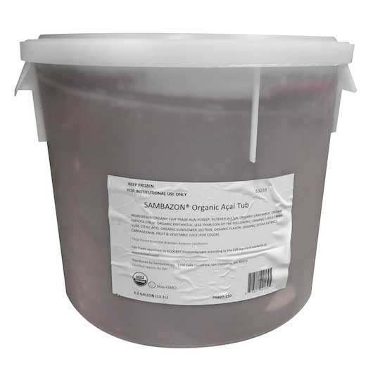 Sambazon Organic Acai Dispenser Tub, 3.2 Gallon
