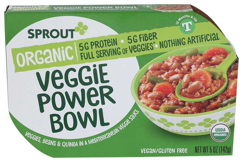 Sprout Organic Veggie Power Bowl Toddler Meal, 5 Ounce -- 8 Per Case