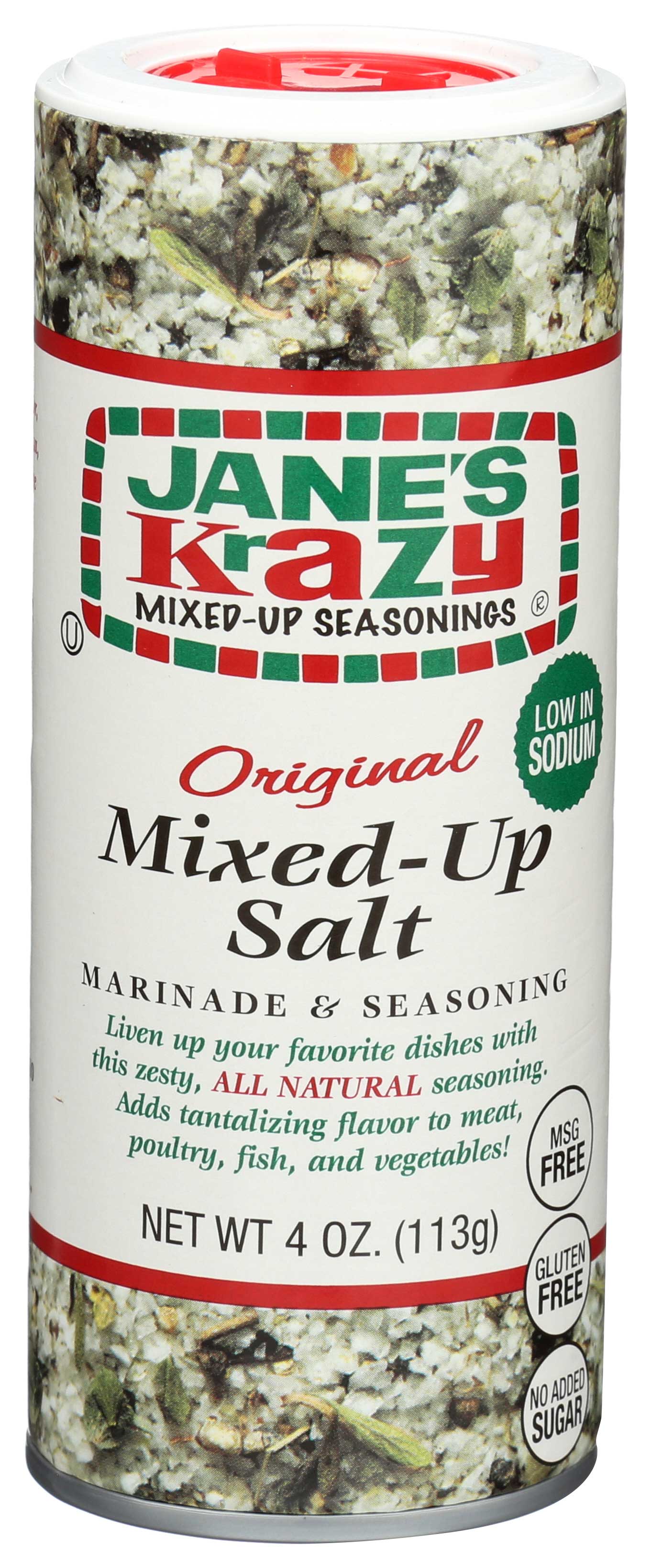 Jane's Krazy Original Mixed Up Salt Seasoning, 4 Ounce -- 12 Per Case
